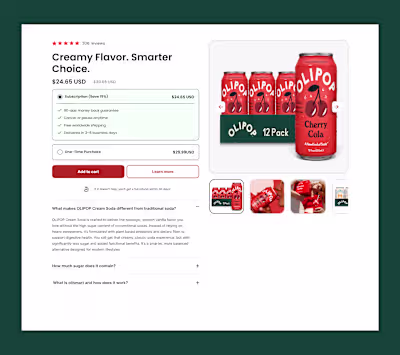 A beautiful product page is