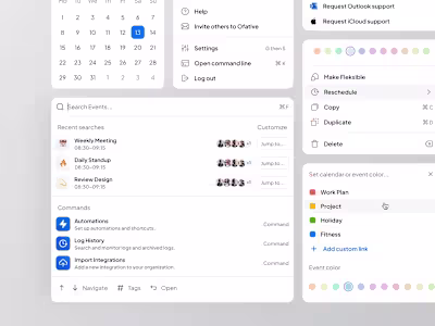 Calendar Booking Design Components | Design Component