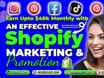I will do shopify ecommerce marketing, shopify store promotion 