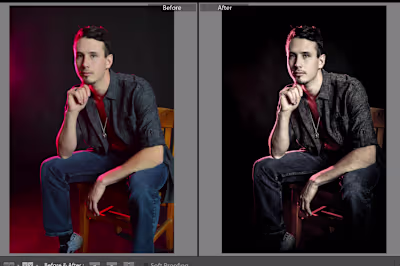 Studio Shoot Before and After