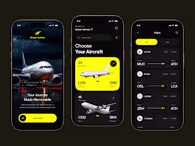 Airlines Mobile App – UI Concept