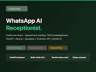 Contestia — WhatsApp AI Receptionist