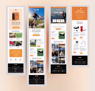 Emails designed for an Australian Outdoor Recreation and Adv...