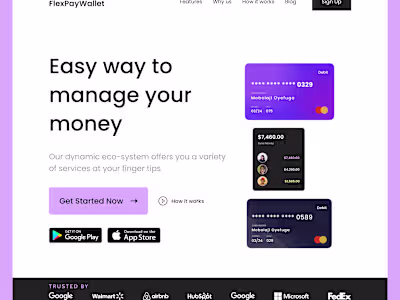 FlexPay Wallet Website –– Design & Framer Development