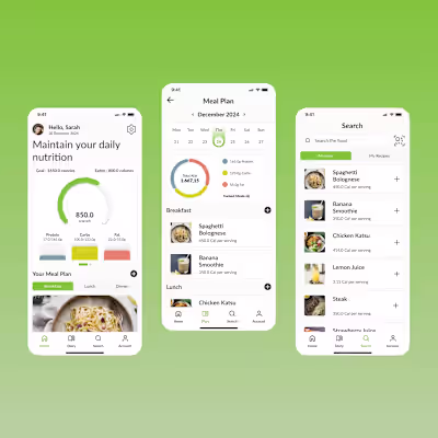 Nutrilens - Smart Meal Planner App Design