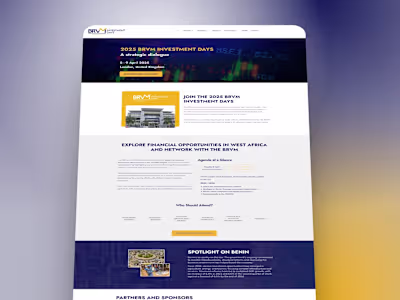 Event Website Design for BRVM