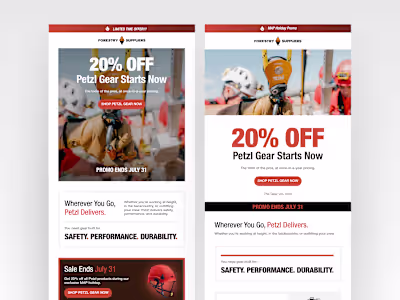 Forestry Suppliers - Petzl Gear Promo Email Campaign