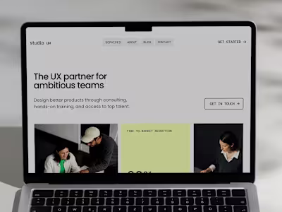 Studio UX Design for Professional Websites