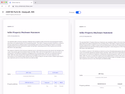 Zillow Property Disclosure