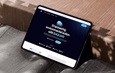 Aquari Token - Landing Page Design