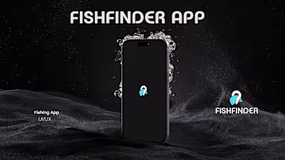 fishfinder app ux research on Behance