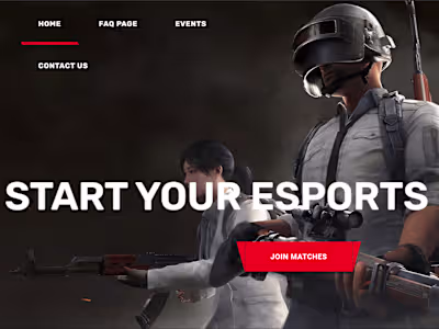 E-Sports Gaming Website