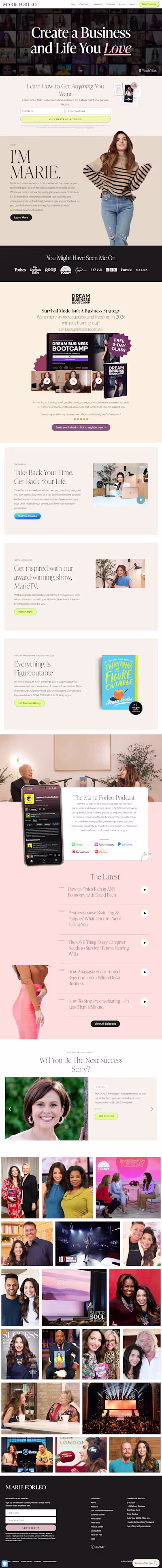 Website and funnel design for
