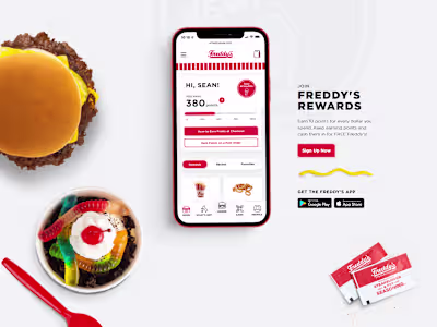 Redesigned Freddy's Website & App