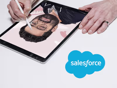 Salesforce Leadership Portrait Illustrations