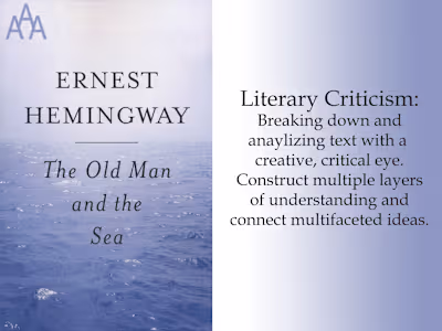 Literary Construction and Understanding - Old Man and the Sea