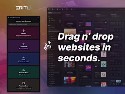 Grit UI — Multiple theme UI Kit plugin for Framer