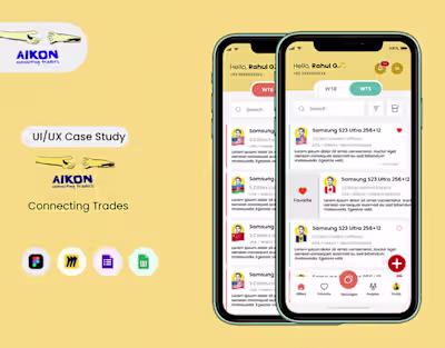 AIKON - Connecting Trades App Design