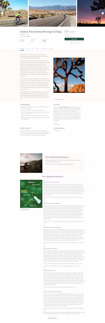 Landing Page: REI Adventures