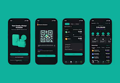 User Interface Design for CryptPay Mobile App