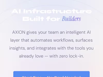 AXION is a modern SaaS