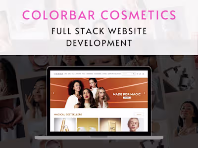 Color Bar Cosmetics | Full Stack Website Development 