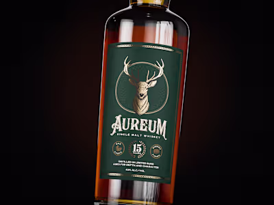 Aureum — Luxury Single Malt Whisky Label Design