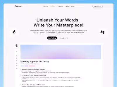 Qalam - Multi-page Framer Website