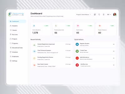 School Management Platform UI/UX Design