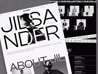 Jil Sander - Luxury Fashion Ecommerce Shop Minimalist Website