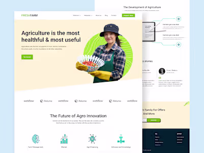 Farm Landing Page UIUX Design