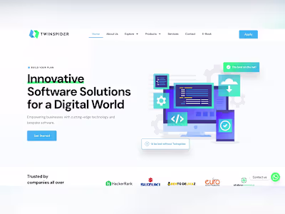 Corporate Website Development for Twinspider Technologies