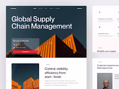 Containa - Logistic Landing Page