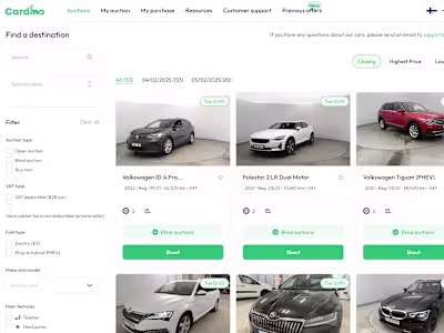 EV C2B Marketplace - Cardino