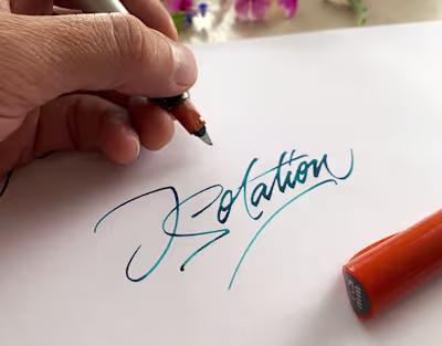 Calligraphy & Lettering process work