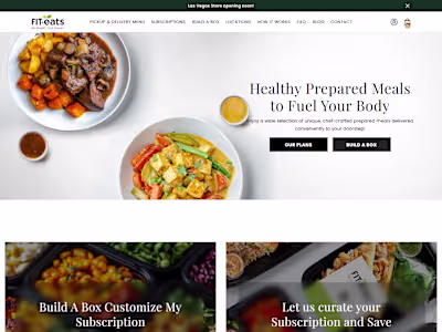 E-commerce Platform & Macro-Tracking Database for FitEats