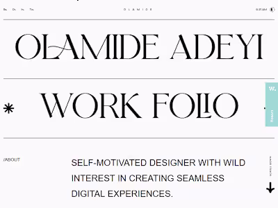 Digital Portfolio Platform for Olamide