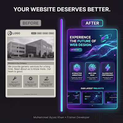 I redesign outdated websites into