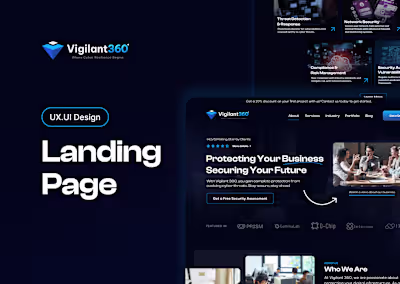 Vigilant360 – Cybersecurity Landing Page Design
