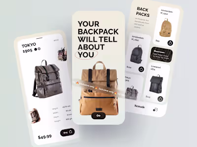 Web and mobile UI/UX designs