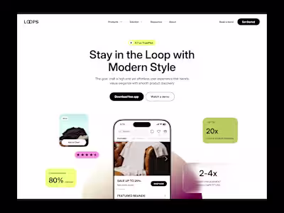 Modern e-commerce hero section