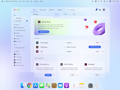 Glassmorphism UI Design with Web Designs on Behance