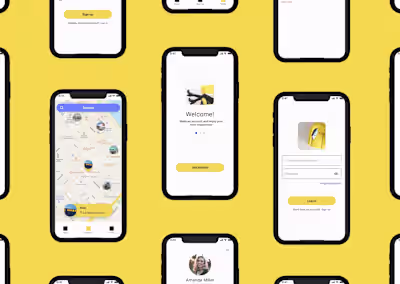 Mobile app design with given design system