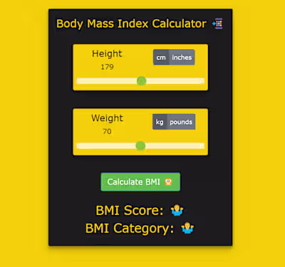 Body Mass Index Caclculator