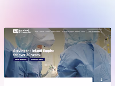 Arrowhead Orthopaedics has served the Inland Empire for over...