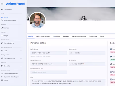 Anime Management Admin Panel
