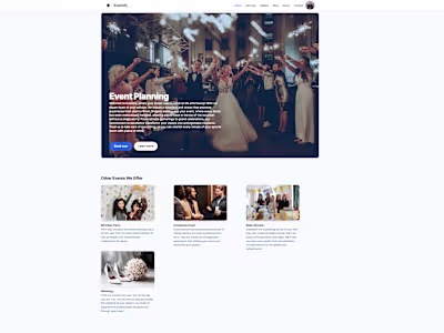 Eventify - Beautiful Event Planning Website