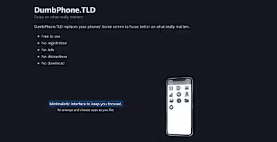 "DumbPhone" - A Minimalistic Home Screen