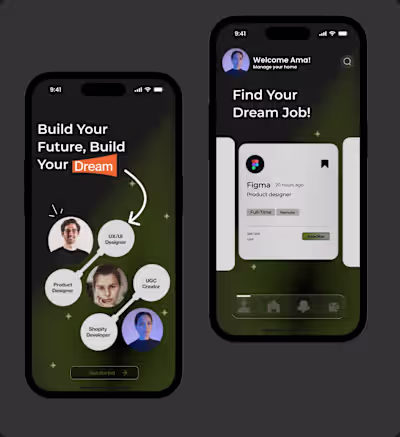 Mobile App UI Design for Freelance Job Application