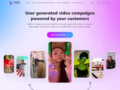 vidlo.video (Worked on Frontend and Backend)